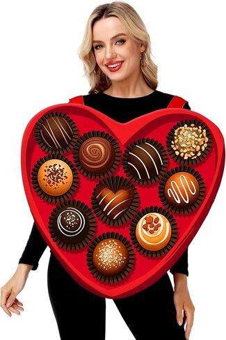 AOBUTE Unisex Adult Valentine Costume Women Men Heart Romantic Outfits in Saudi Arabia