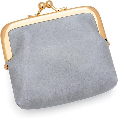 Women’s Small Coin Purse, Vintage PU Leather Change Purse, Coin Bag with Kiss Lock, Mini Coin Purse for Women- Green in Saudi Arabia