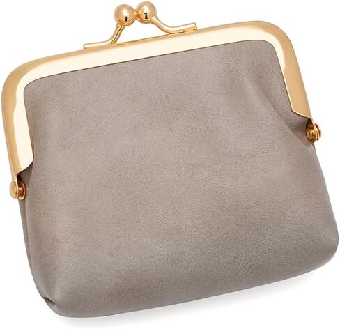 Women’s Small Coin Purse, Vintage PU Leather Change Purse, Coin Bag with Kiss Lock, Mini Coin Purse for Women- Green in Saudi Arabia