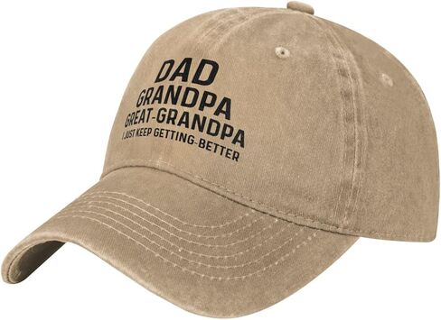 Great Grandpa Gifts-Great Grandpa Hat Blue Ball Cap,Navy Blue Hats for Men,Grandpa in Saudi Arabia