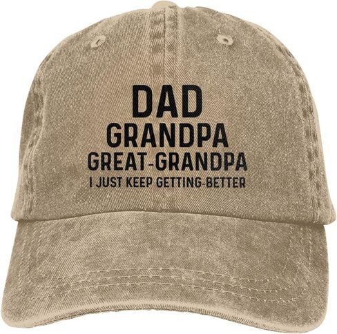 Great Grandpa Gifts-Great Grandpa Hat Blue Ball Cap,Navy Blue Hats for Men,Grandpa in Saudi Arabia