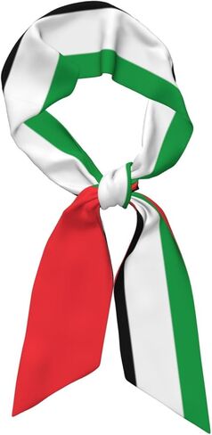 نسائي وشاح الموضة فلسطين العلم الفلسطيني الشعر وشاح ستان عصابات الرأس الحجاب التفاف متنفس خفيفة الوزن أوشحة الرقبة إلى إكسسوارات حقيبة اليد in Kuwait