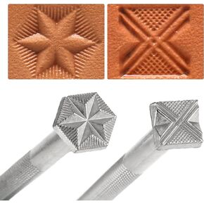 simarro Leather Stamps, 2pcs Professional Leather Border Stamping Tools for Leather Craft Working Carving