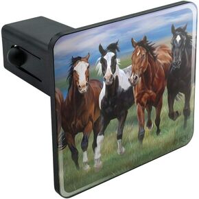 Horses Running Wild Tow Trailer Hitch Cover Plug Insert 2" in Saudi Arabia