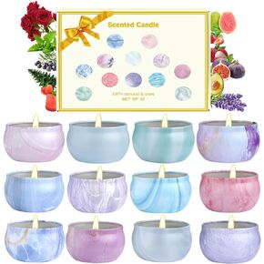 Scented Candles Gifts for Women, 12 Pack Candles for Home Scented, Soy Scented Candles for Home, Aromatherapy Candle Gifts Set for Christmas Day, Birthday, Mothers Day, Valentine's Day