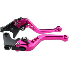 PROCNC Motorcycle Short Adjustable Brake Clutch Levers Fit for Kawasaki Z250SL 2016-2017 Ninja 300R/Z300 2013-2018 Ninja 250R 2008-2012 Ninja 400 2018-2023 (Pink)