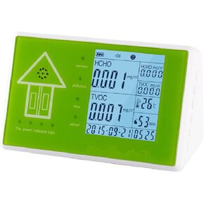 Umootek Indoor/Outdoor Air Quality Monitor,Testing TVOC Formaldehyde PM2.5/PM10 Temperature Humidity,Professional Multifunctional 24-Hour Real-time Monitor with Rechargeable Battery