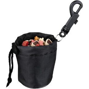 MIZAZBOX Mini Snack Bag Food Treat Storage Holder Training Pet Dog Cat Bird Puppy Bag,Black