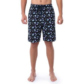 IZOD mens Printed Poplin Relaxed Fit Drawstring Sleep Shorts