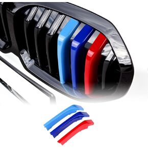 KUNGKIC Front Grill Insert Trim Strips for BMW 1 Series F40 7-Beam Exact Fit Cover Accessories Sport Style Cool Exterior Decoration For 2019 2020 2021 2022 2023 3pcs