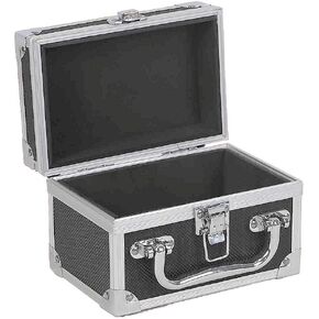 Ursae Minoris Elite Black Aluminum Case with Adjustable Compartments for Transport and Storage of Small Collectible Items and Artifacts, Objets d’Art and Other Fragile Articles