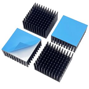 Awxlumv 40mm Heatsink Kit 40x40x20mm with Thermal Conductive Adhesive Tape, Aluminum Heat Sink Cooler for Cooling 3D Printer Stepper Motor Driver NEMA 17 TEC1-12706 Peltier Plate Module GPU Router