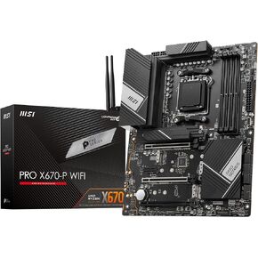 MSI PRO X670-P WiFi ProSeries Motherboard (AMD AM5, DDR5, PCIe 4.0, SATA 6Gb/s, M.2, USB 3.2 Gen 2, Wi-Fi 6E, HDMI/DP, ATX) (Renewed)