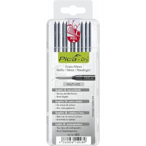 Pica Dry – Pack of 10 Leads, Graphite, grey, Dry