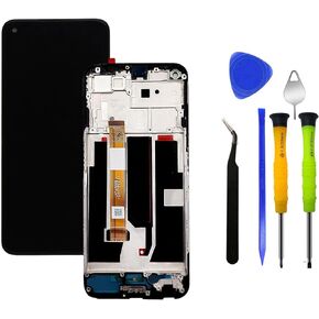 Eaglewireless LCD Digitizer DisplayTouch Screen with Housing Frame Replacement for OnePlus 1+ Nord N200 5G DE2118 +Tools