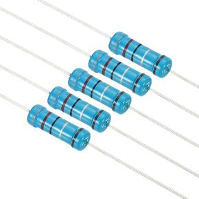 PATIKIL 105pcs Metal Film Resistor Assortment Kit 1 Ohm - 9.1 Ohm, 21 Values 3W 1% Tolerance for DIY Projects Experiments