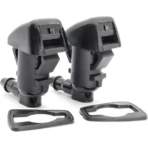 Windshield Washer Nozzles replacement for Dodge Nitro 2007-2011, Jeep Liberty 2008-2012, Jeep Commander 2006-2010; Replaces OE #: 55157319AA, 4806312AA, Wiper washer sprayers by Click&Fit accessories