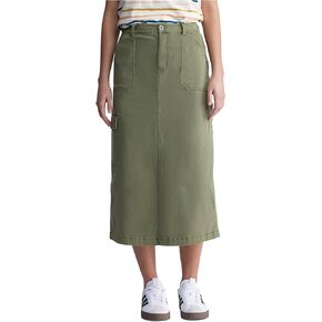 Buffalo David Bitton Women's Matilde Mid Rise Twill Maxi Cargo Skirt