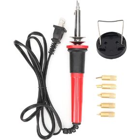 7 Pcs Electric Wood Burning, Wood Burning Tool Kit Pyrography Kit Soldering Iron Kit Iron Burner Pen Pyrograph Tool Set (US Plug)