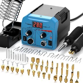 مجموعة حرق الخشب من فورول، قلم حرق الخشب الاحترافي، أداة حرق الخشب البيروغرافي القابلة للتعديل لدرجة الحرارة، مجموعة حرق الخشب مع شاشة رقمية، قلمين، 20 طرف سلكي، 53 طرف صلب in Kuwait