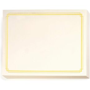 PaperDirect Cream Specialty Certificates, 50 Count Blank, Gold Foil Border, Certificates And Awards Paper, For School, Work, Diplomas & Award Certificates
