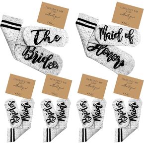 LADY&HOME Bridesmaid Gifts for Bachelorette Party Favors Bride Socks Bridal Shower Wedding Gifts