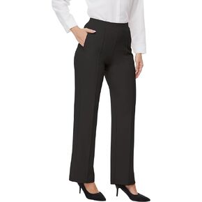 Women’s 27"/29"/31" Wide Leg Pull On Loose Yoga Gym Pants, High Waist Tall, Petite, Regular Work Business Slacks