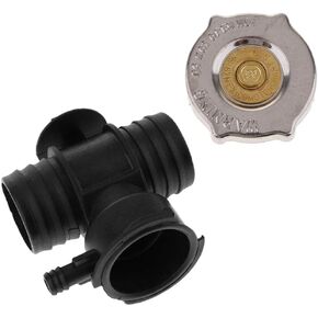 Radiator Cap for Coolant Expansion Tank T Branch Pipe, Radiator Coolant Filler Neck with Radiator 55116901AA Compatible with 1993-2007