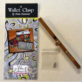 Pam Damour Wallet Clasp Hardware 7 1/2", Color Silver