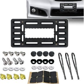 License Plate Covers & Frame, Car Plate Frame, License Plate Holder, Black License Plate Frame Cover, Front License Plate Mounting Kit, Plate Bracket Holder, Stable Mounting License Plate for Most Car