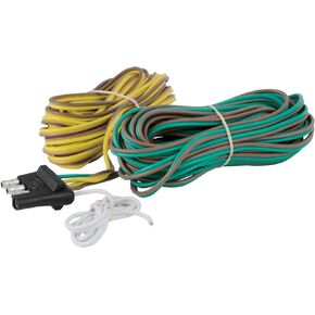 CURT 57220 4-Pin Flat Wiring Harness for Rewiring Trailer, Includes 20-Foot Wires