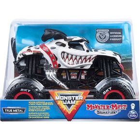 Monster Jam, Official Monster Mutt Dalmatian Monster Truck, Die-Cast Vehicle, 1:24 Scale, Multicolor