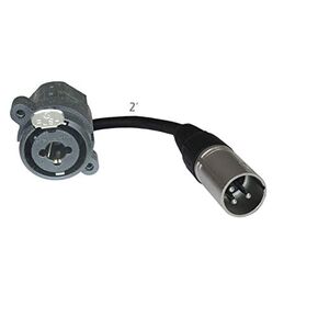 MCSPROAUDIO 2ft Pigtail: TRS/XLR Male Panel Mount to XLR Male Plug (Black)
