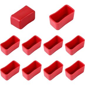 (10 Pack) Strut Channel Cap, 1-5/8 x 7/8 Plastic Red Short End Cap for 13/16" & 7/8" Tall Strut Channel End to Protect The End of The Channel