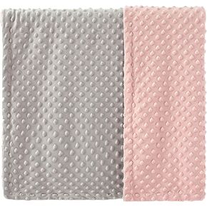 kmilro Baby Blanket for Unisex Boys Girls 30x40inch Super Soft Double Layer Dotted Backing Nursery Minky Blankets Neutral Breathable Receiving Toddler Blanket for Newborn, Blue