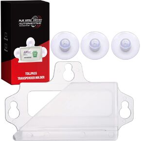 EZ Pass Holder Super Strong Holder with Suction Cups Holds Tightly to Your Car Windshield (Black)