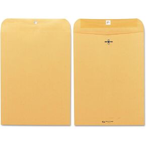 Quality Park 37890 Gummed Clasp Envelope, 28Lb, 9-Inch x12-Inch , 100/BX, Kraft