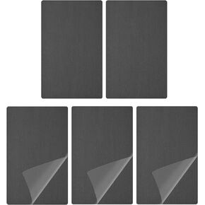88x53x1mm(LxWxT) Blank Metal Card - 5Pack - Good for Machinery - Anodized Aluminum Equipment Nameplate - Black