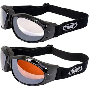 Global Vision Motorcycle ATV Dirt Bike Riding Clear Mirror and Driving Mirror Glasses Sunglasses