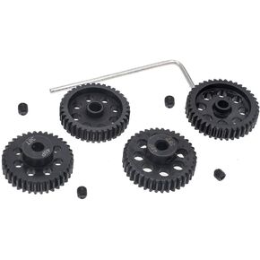 4pcs 48P Pinion Gear 3.175mm Set Hardened 36T 37T 38T 39T 48DP Pitch Gears RC Upgrade Part with Screwdriver