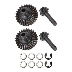 AMK 2 Sets Metal SCX10 III Bevel Gear, Ring Pinion Gear Set, -20% 8T-30T 1/10 Capra Underdrive Differential Axle Gears for RC Crawler Axial SCX10 Upgrades AR44 AR45 F9 (8T-30T)
