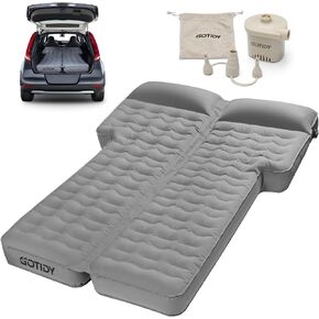 GOTIDY SUV Air Mattress, SUV Mattress, Thickened 300D Oxford Material Car Camping Mattress with Electric Pump & Built-in Pillow, Heavy Duty Inflatable Camping Mattress for 2 Person, Waterproof (Grey)