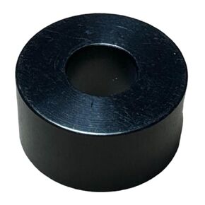 Black Aluminum Spacer 1" OD x 3/8" ID, Round Spacer, Fits Screws Bolts 3/8" or M10 by Metal Spacers Online (1/2" Length, 2 Pack)