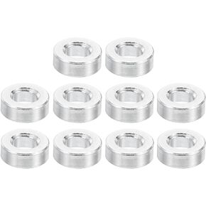 PATIKIL M2 Aluminum Spacers, 10 Pcs Metal Spacer Aluminum 2.1mm ID x 4mm OD x 4mm L Aluminum Spacer Screw Standoff Round for M2 Screw Bolts