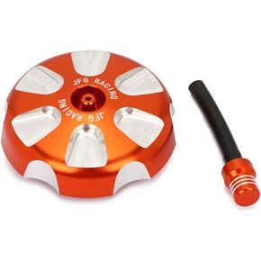 AnXin Dirt Bike Gas Cap,Larger Fuel Tank Cover With Vent Hose CNC for SX65 2010-2023 SX SXF 85-450 2013-2023 EXC EXCF XCW XCFW XCF XC 125-530 2011-2023 Orange