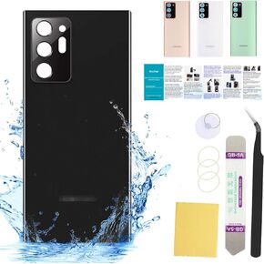 Compatible for Samsung Galaxy Note 20 Ultra Back Screen Glass Replacement 6.9-Inches SM-N986U All Carriers with Installation Manual + Repair Tool Kit (Mystic Black)