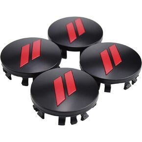 (Set of 4) 63mm=2.5 inches // Slash Wheel Center Caps Covers HubCaps + Tire Valve Stem Caps Covers Trim for Dodge Charger Challenger Durango Hornet Dart R/T SRT Magnum Nitro Journey Caliber Avenger