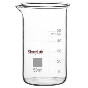 stonylab Glass Beaker, 1-Pack Borosilicate Glass Graduated Tall Beaker with Pouring Spout Lab Beaker, 1000 ml
