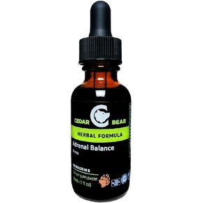 Cedar Bear Adrenal Balance - Liquid Herbal Supplement with Adaptogens That Fights Fatigue, Manage Stress and Increase Energy 1 fl oz / 30 ml