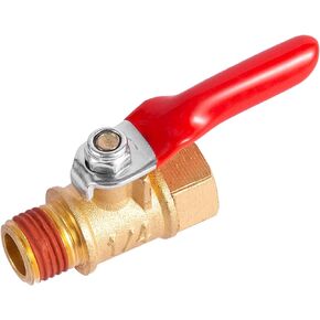 BILAL 2 Pack 1/4" Heavy Duty Air Compressor Brass Ball Valve Shut Off Switch, 1/4 Inch Male And Female NPT Thread Pipe Fitting